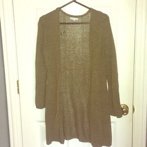 Long Olive Cardigan